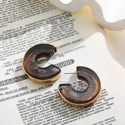 Dominique | Boucles d'oreilles en pierre transparente