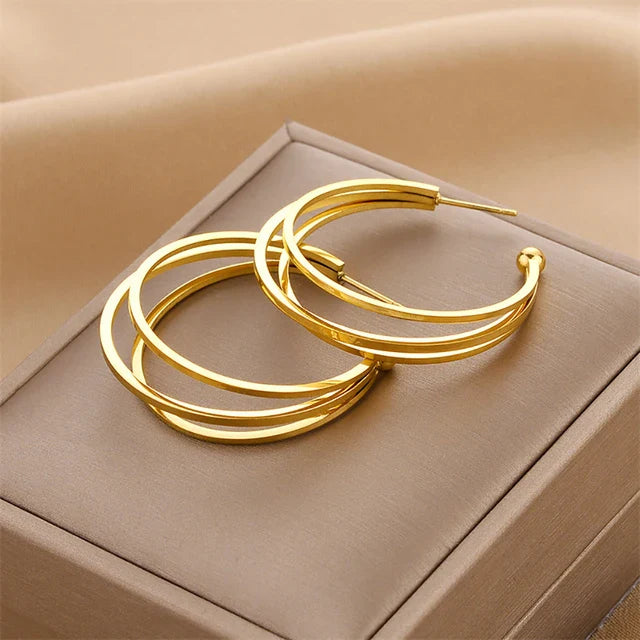 Nicole | Gold-tone Hoop Earrings