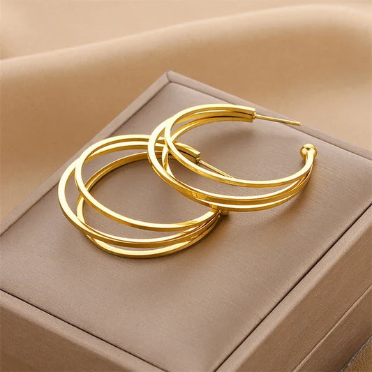 Nicole | Gold-tone Hoop Earrings