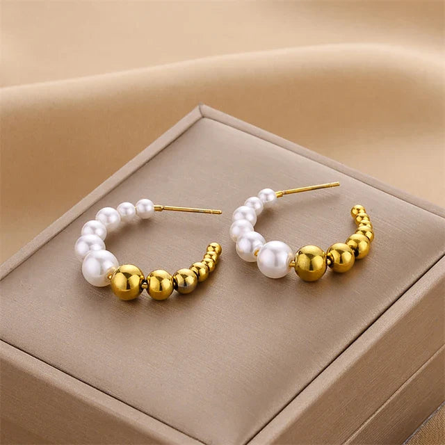 Noémie | Gold-tone Hoop Earrings
