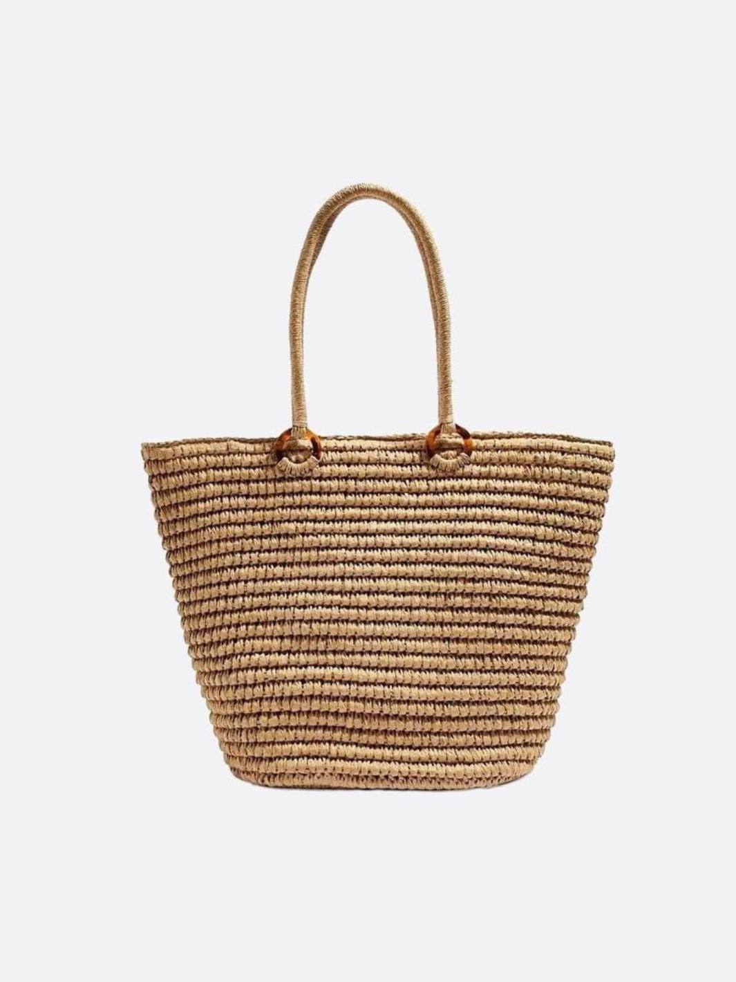 Straw shopping basket