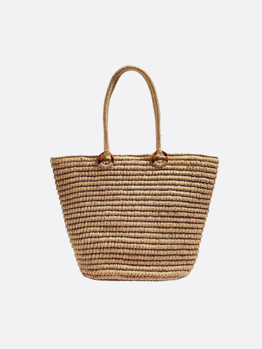Straw shopping basket