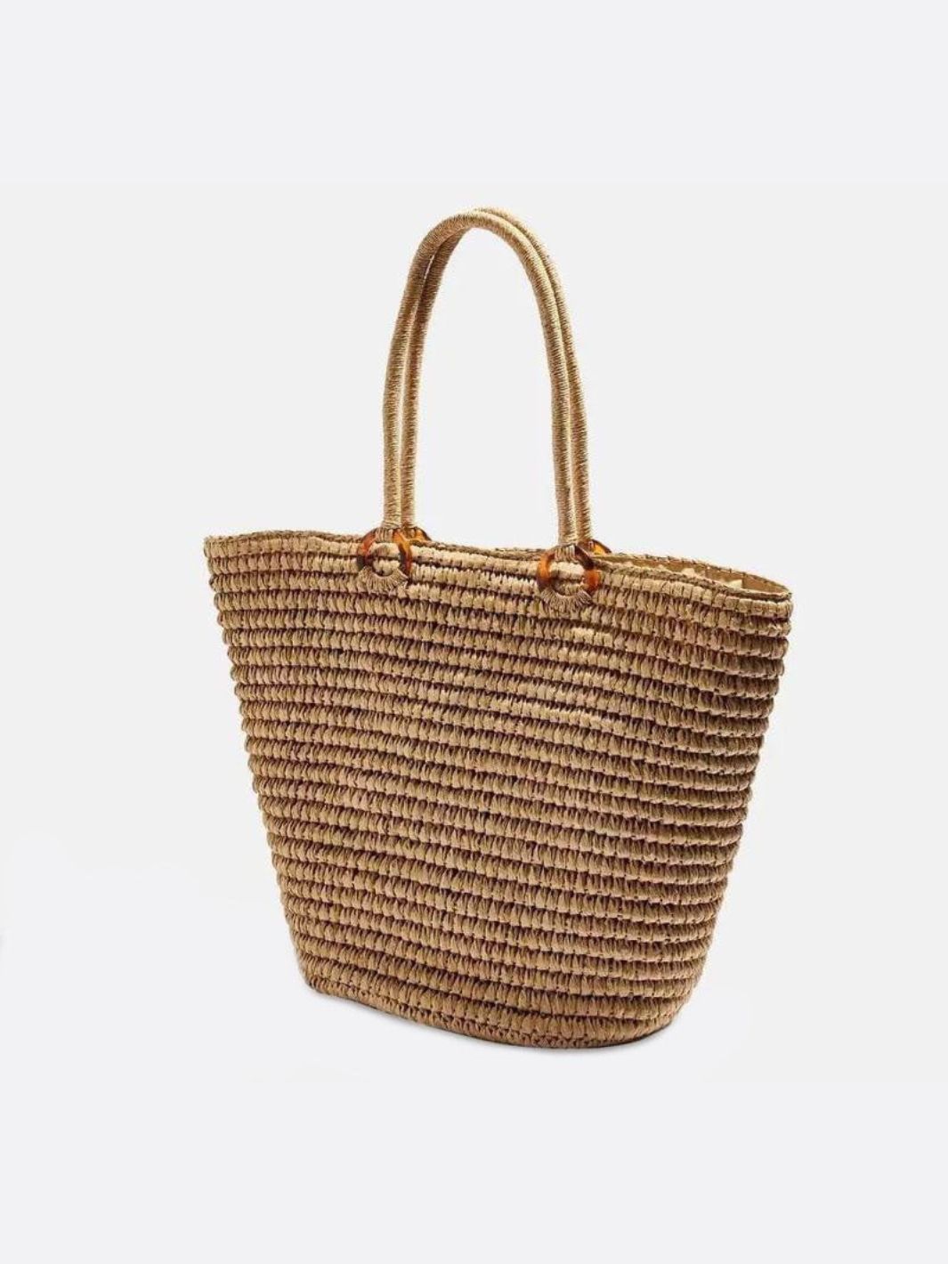 Straw shopping basket