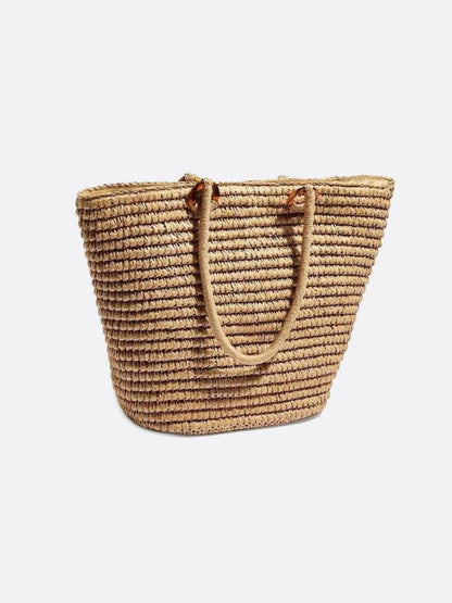 Straw shopping basket