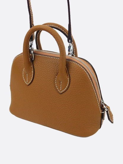 Small Leather Handbag with Shoulder Strap