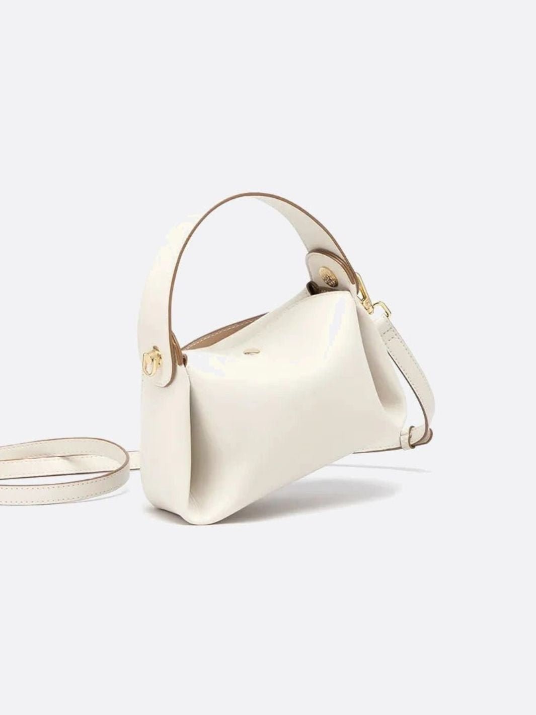 Small White Leather Handbag