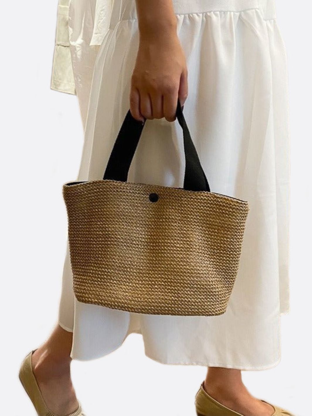 Small straw handbag