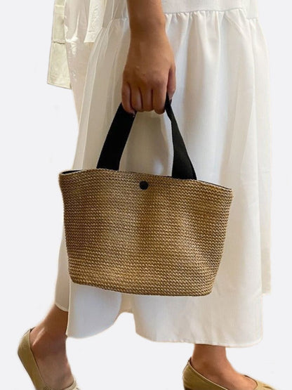 Small straw handbag