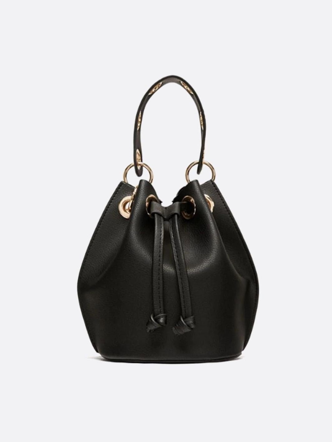 Small Vegan Leather Bucket Bag
