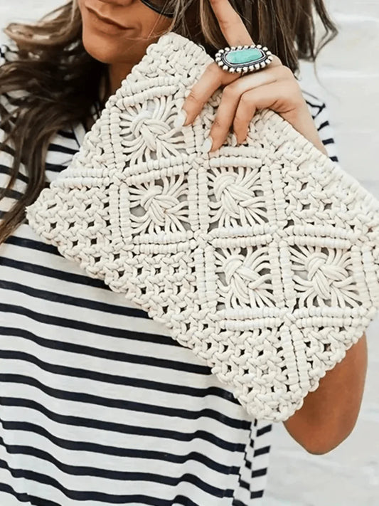 Handmade Macramé Cotton Pouch