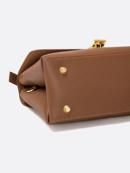 Trapeze Genuine Leather Handbag