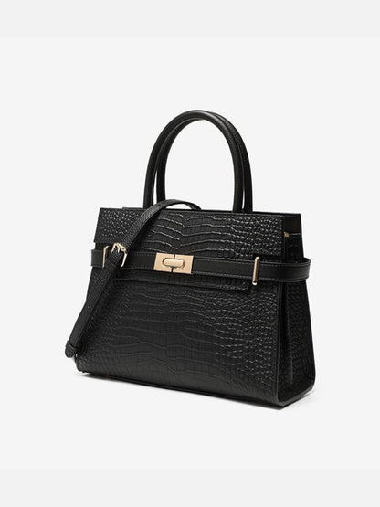 Crocodile Trapeze Handbag