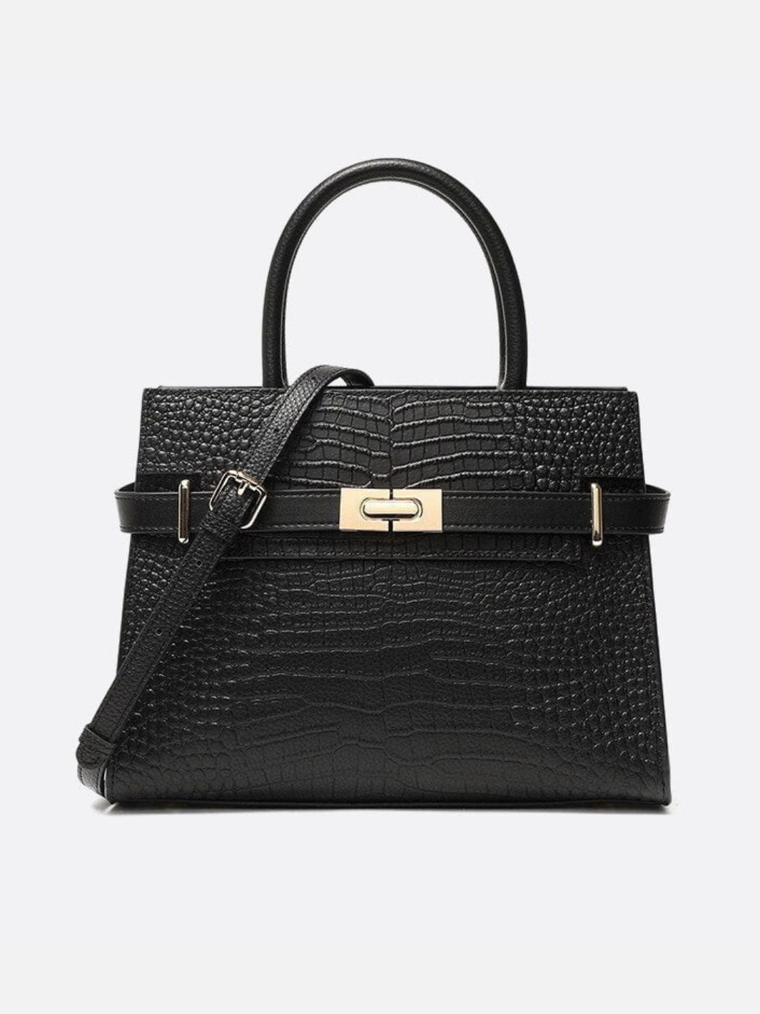 Crocodile Trapeze Handbag