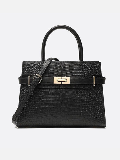 Crocodile Trapeze Handbag