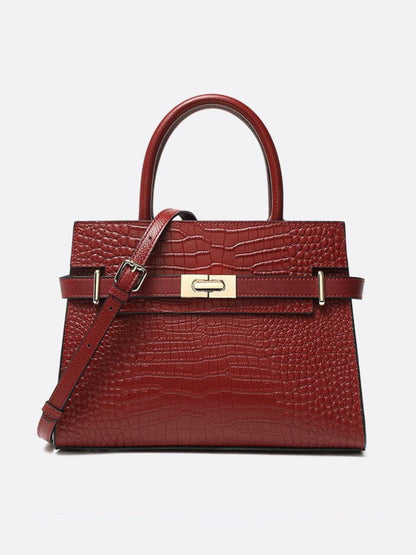 Crocodile Trapeze Handbag