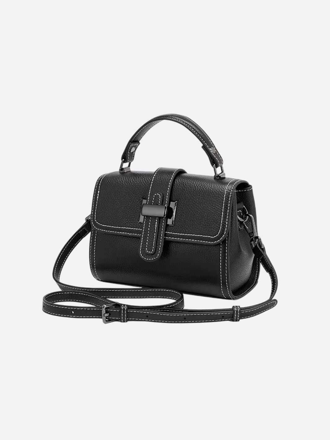 Convertible Leather Crossbody Handbag