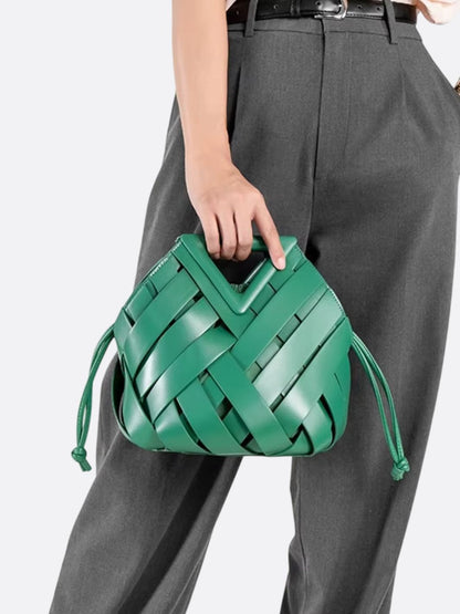 Woven Leather Handbag