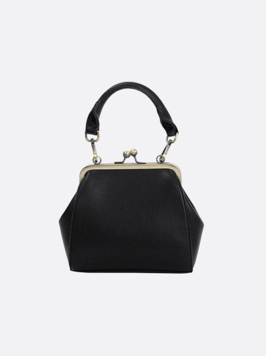 Vegan Leather Purse-Shaped Handbag