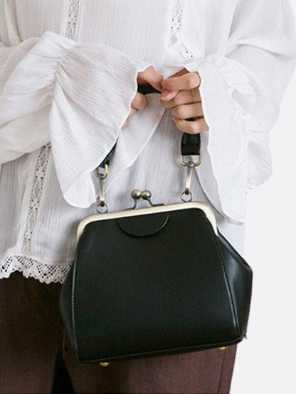 Vegan Leather Purse-Shaped Handbag