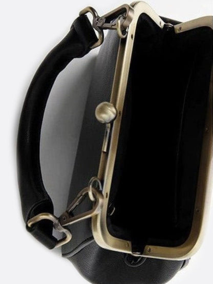 Vegan Leather Purse-Shaped Handbag