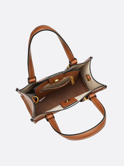 Vegan Square Leather Handbag