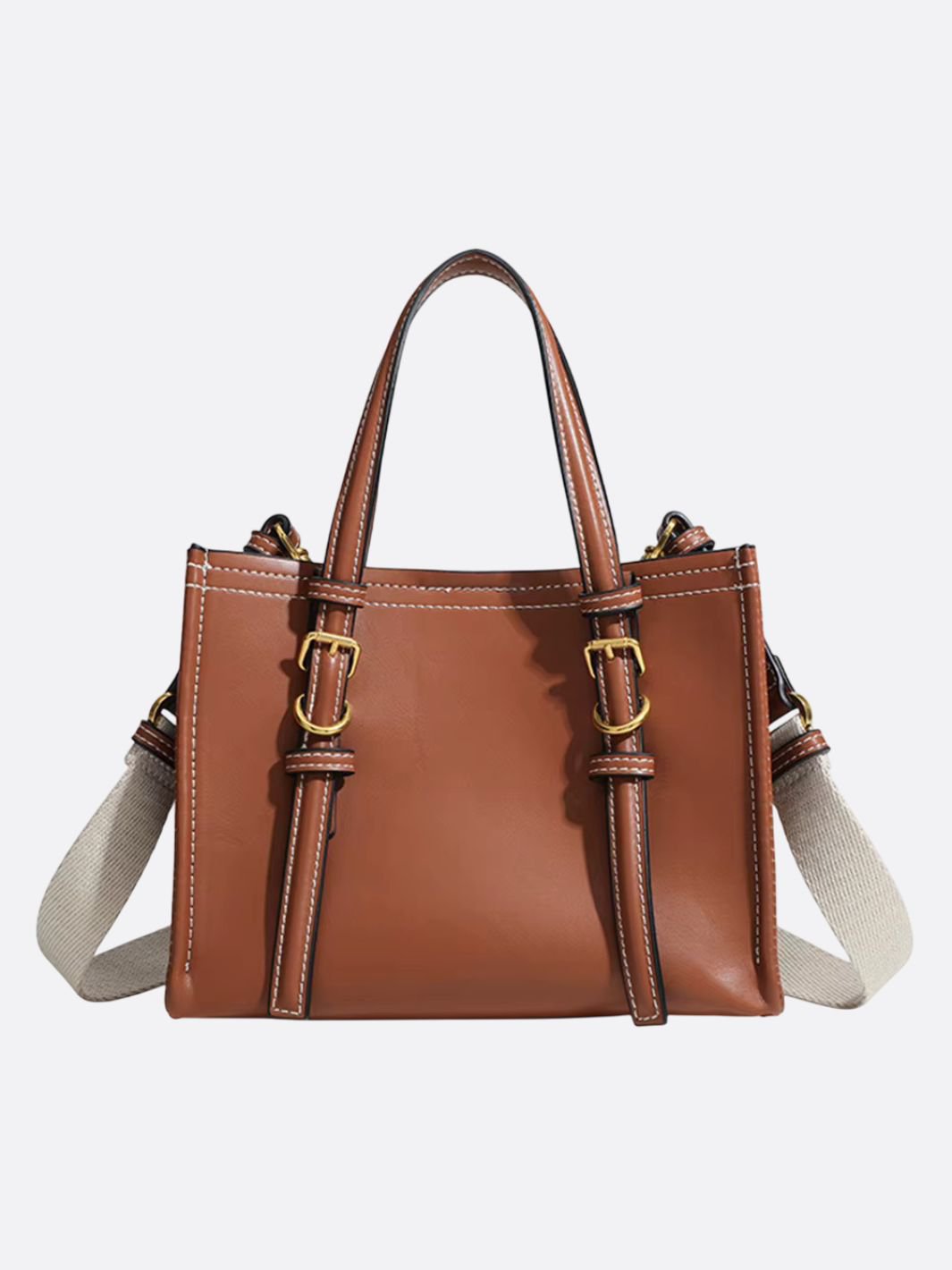 Vegan Square Leather Handbag