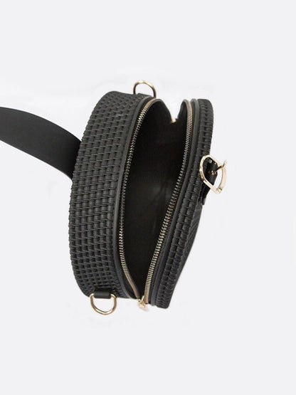 Round Vegan Leather Handbag