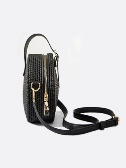 Round Vegan Leather Handbag