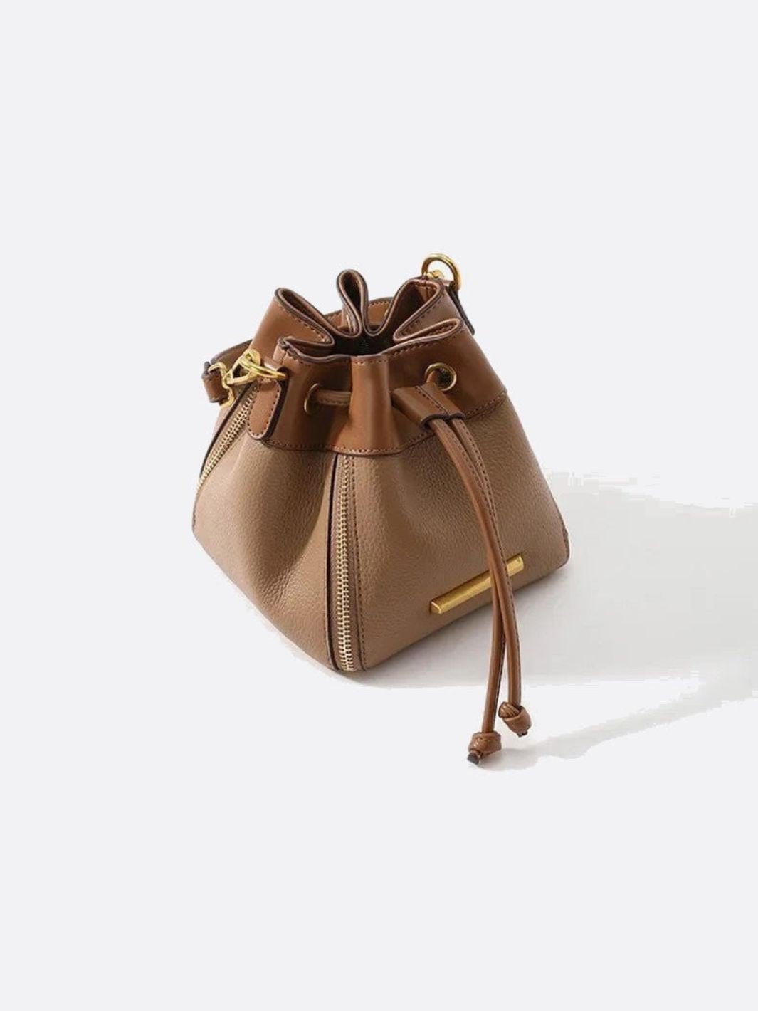 Small Leather Bucket Handbag