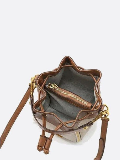 Small Leather Bucket Handbag