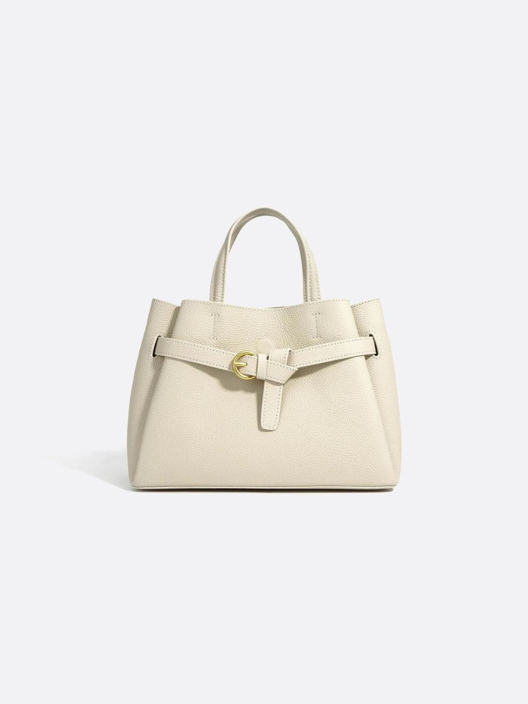 Grained Leather Bucket Handbag