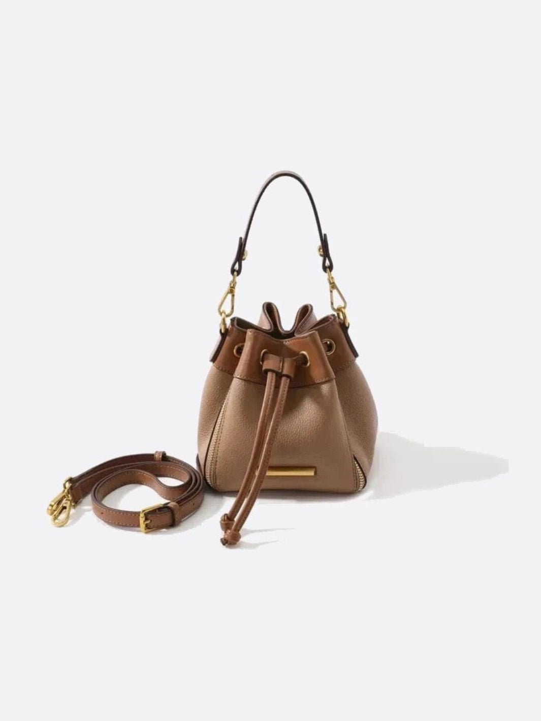 Small Leather Bucket Handbag