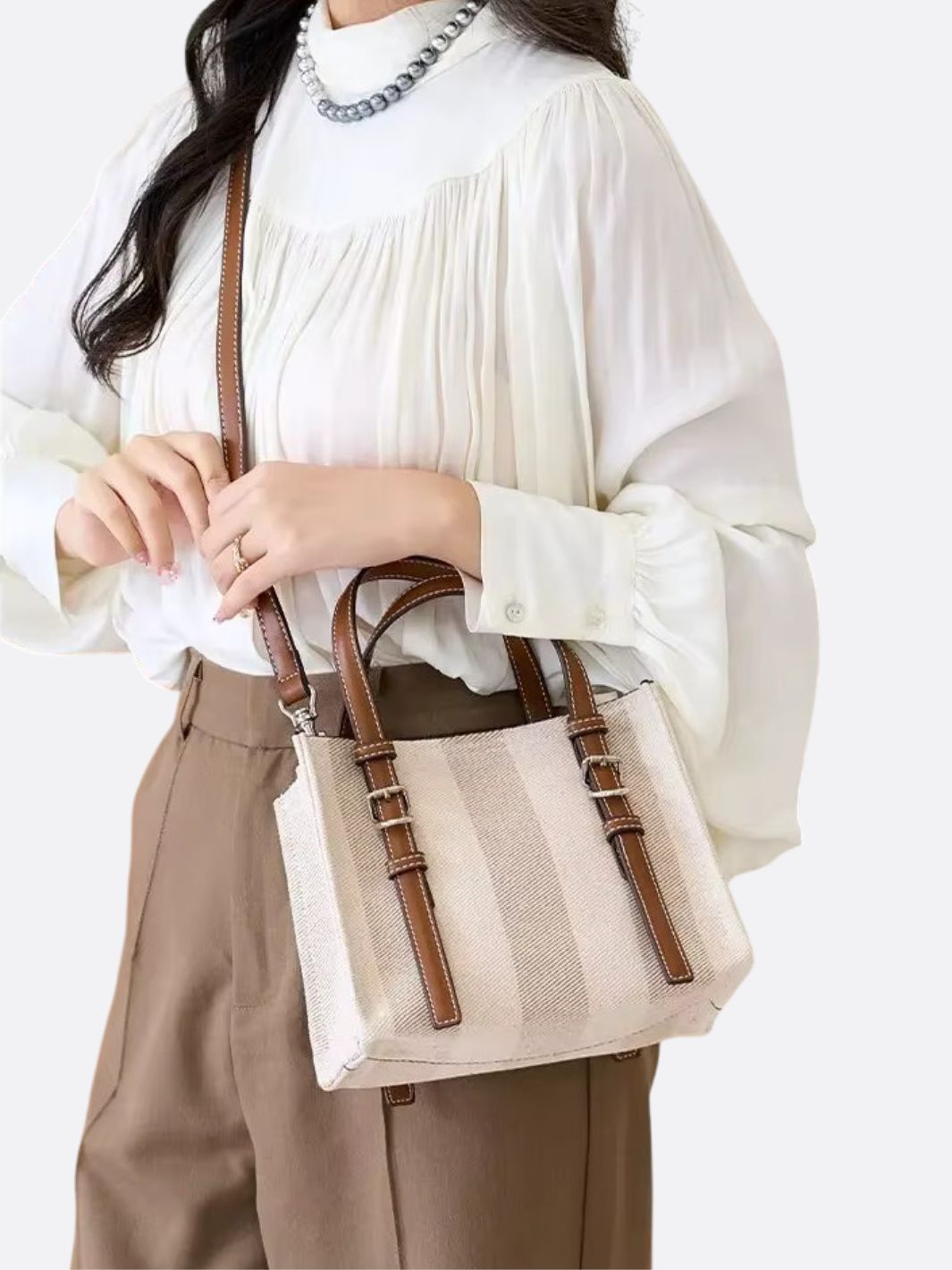 Eco-Friendly Two-Tone Handbag
