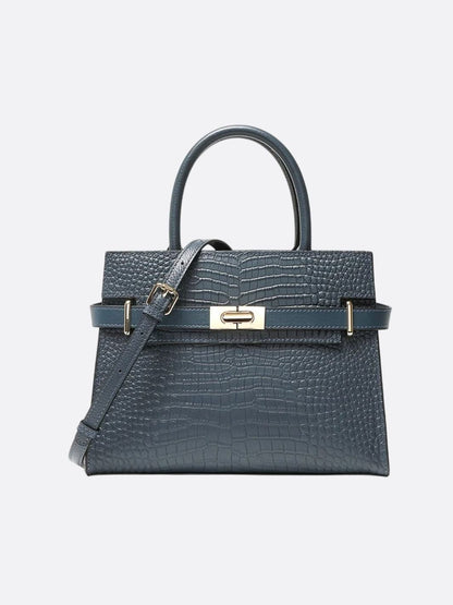 Crocodile Trapeze Handbag