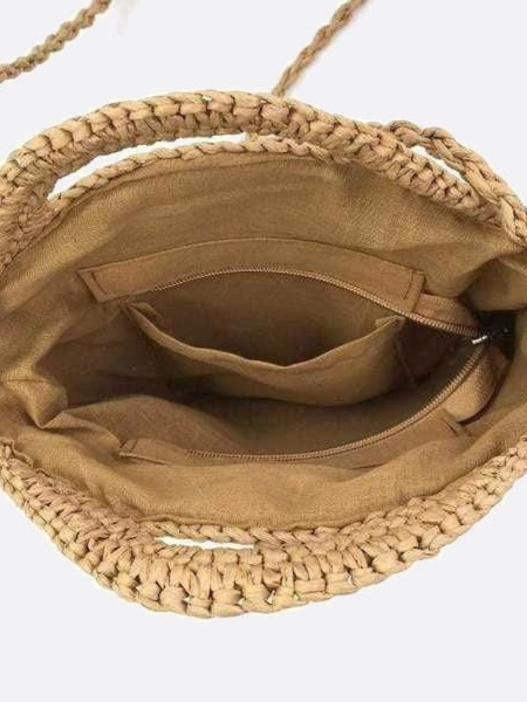 Chic Summer Round Straw Crossbody Bag