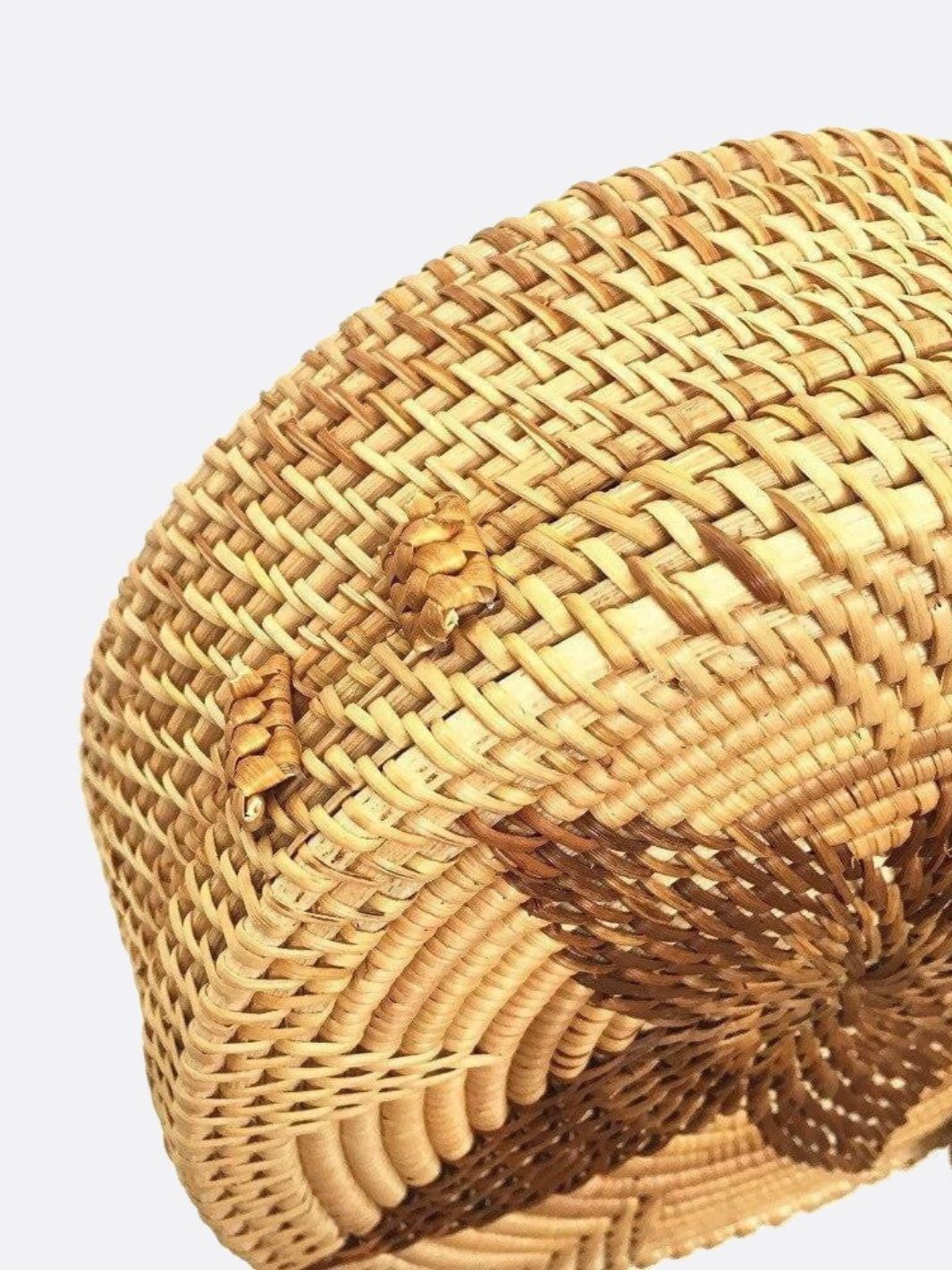 Boho Round Straw Crossbody Bag