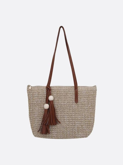 Bohemian straw bag
