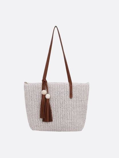 Bohemian straw bag