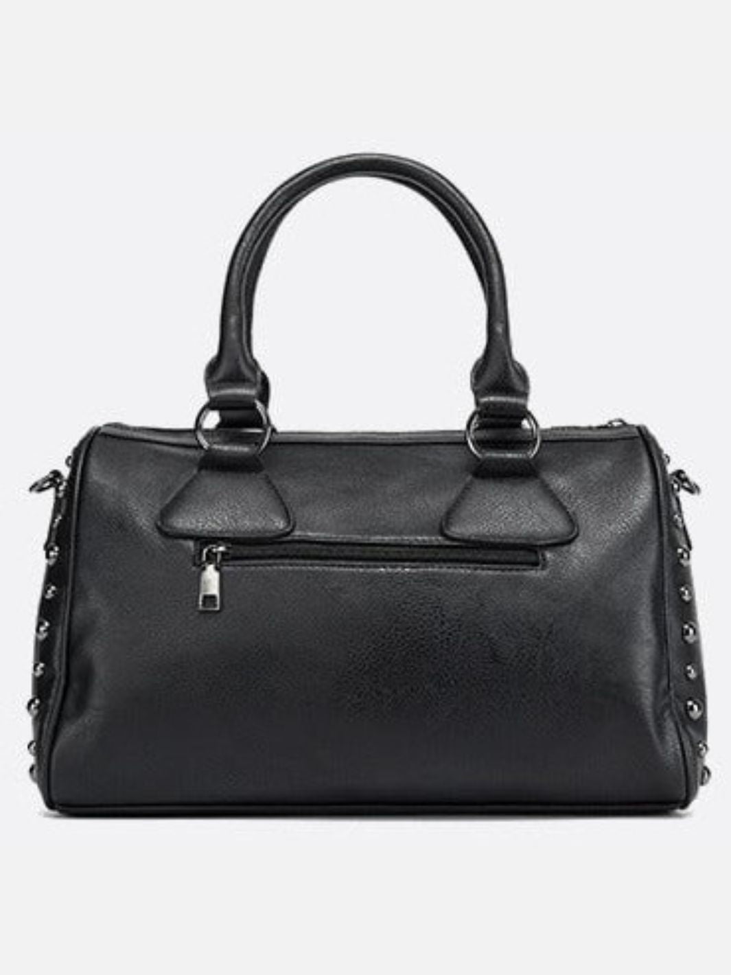 Black Studded Vegan Bowling Bag