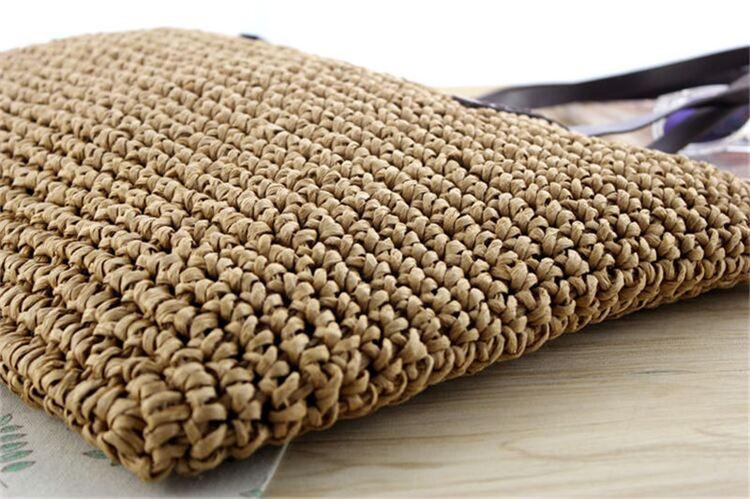 Large straw tote bag