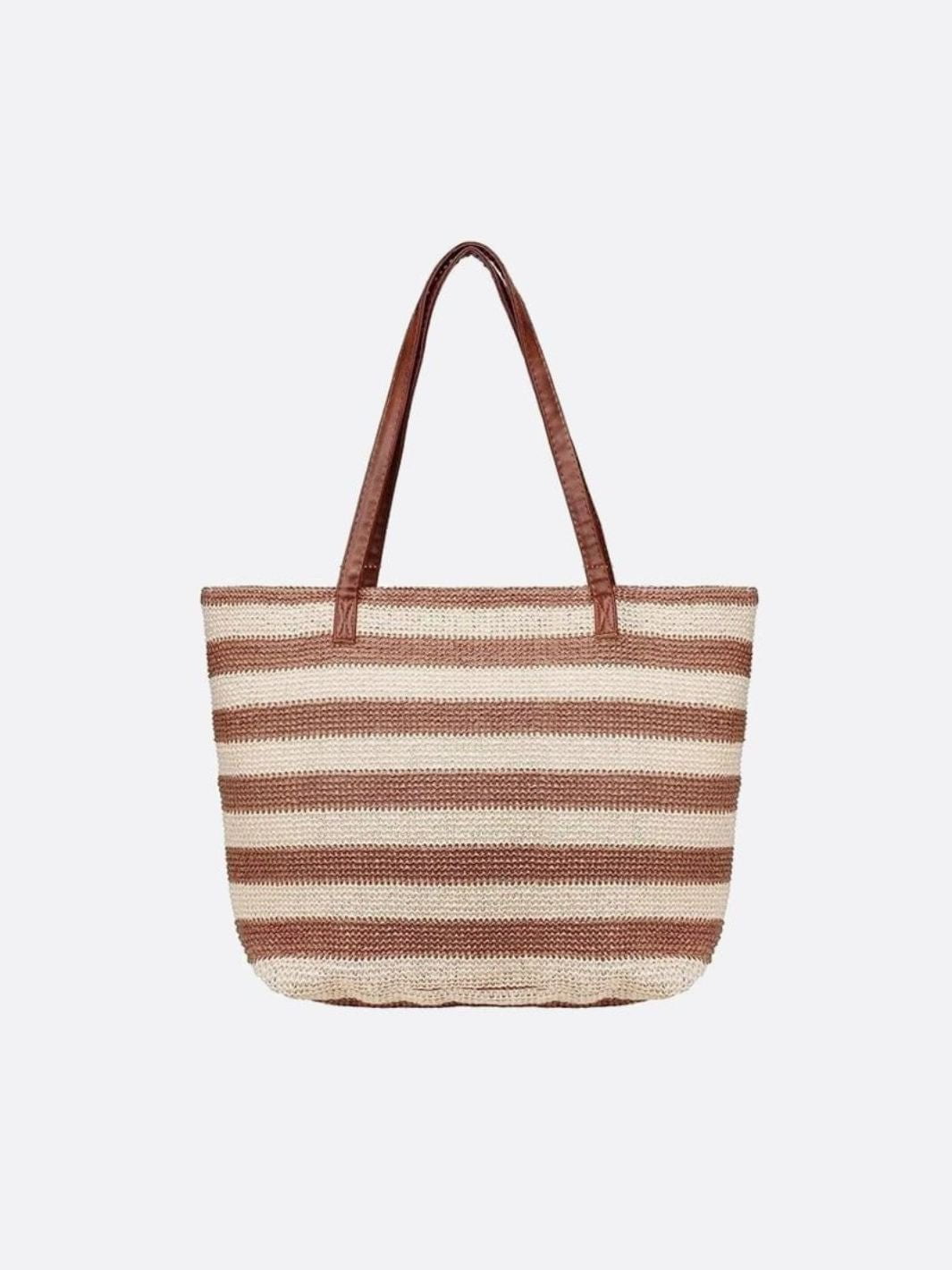 Striped tote bag
