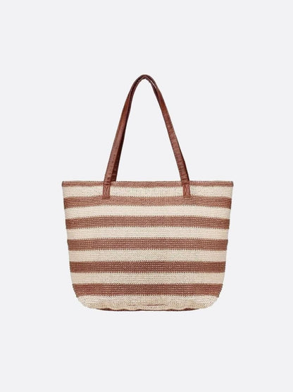 Striped tote bag