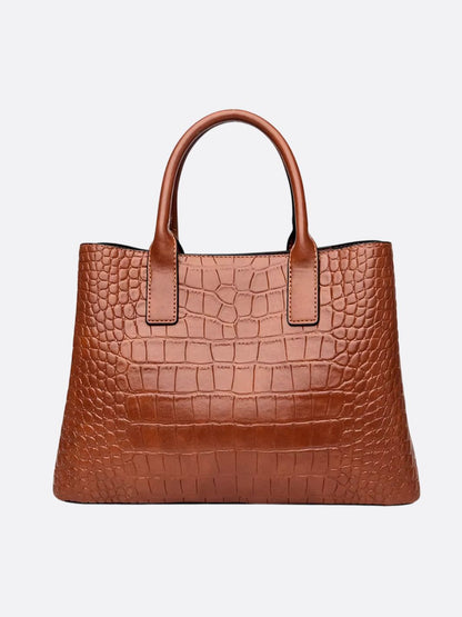 Vegan Croc-Effect Leather Bag