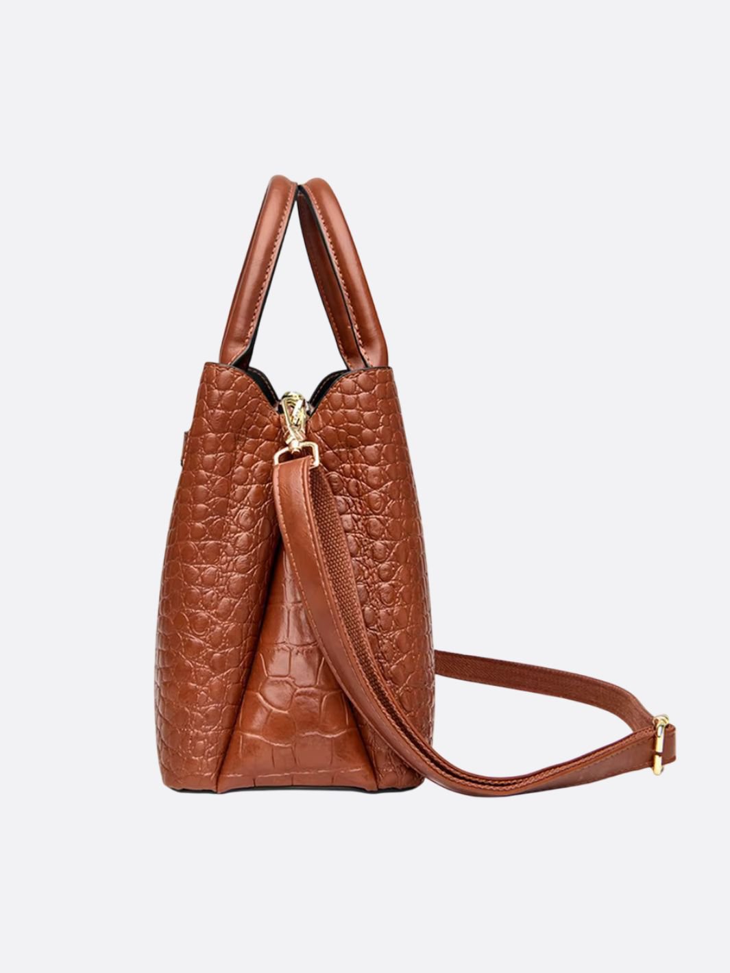 Vegan Croc-Effect Leather Bag