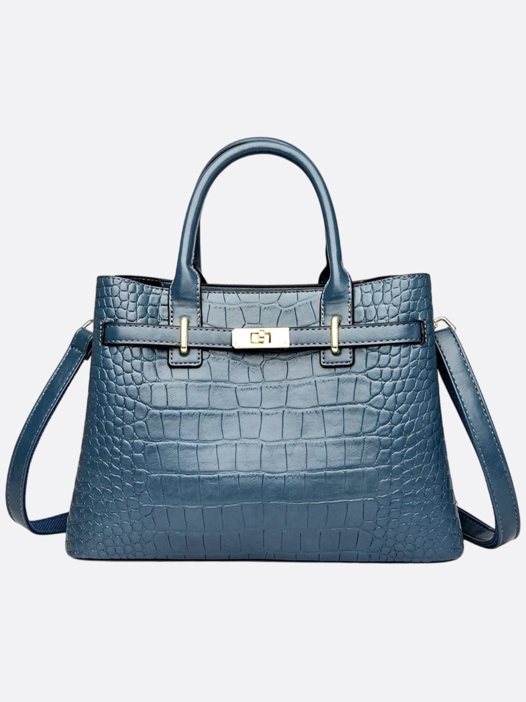 Vegan Croc-Effect Leather Bag