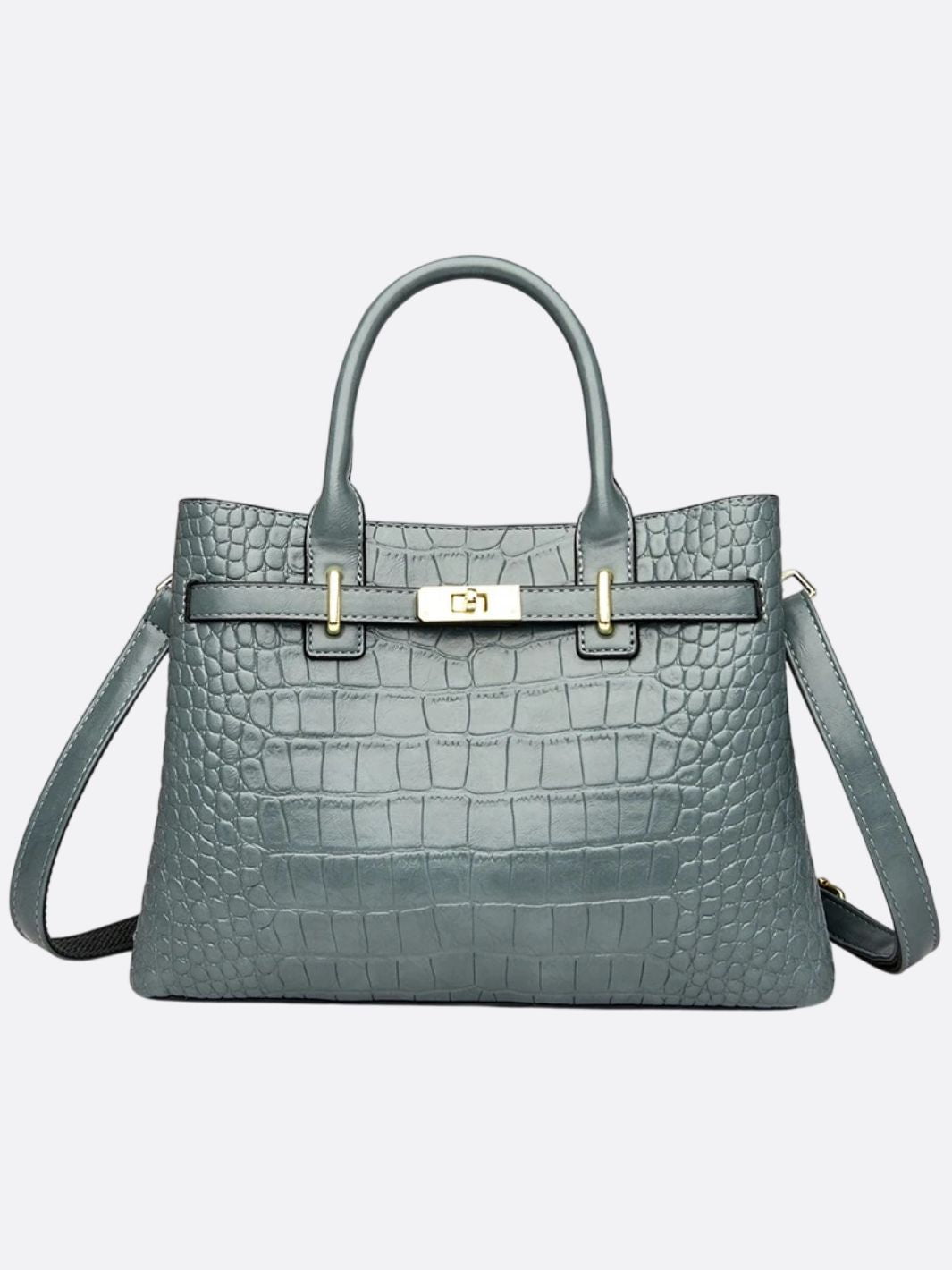 Vegan Croc-Effect Leather Bag