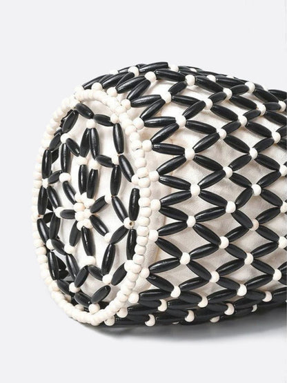 Wooden bead bag