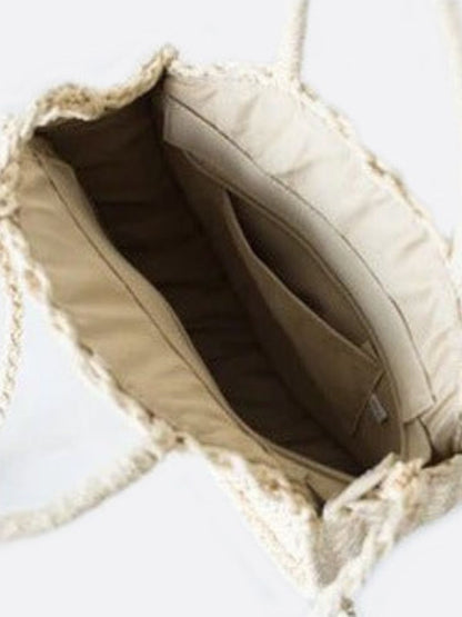 Straw Crossbody Round Bag