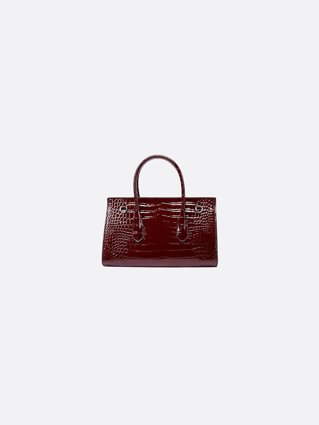 Crocodile-Effect Leather Bag