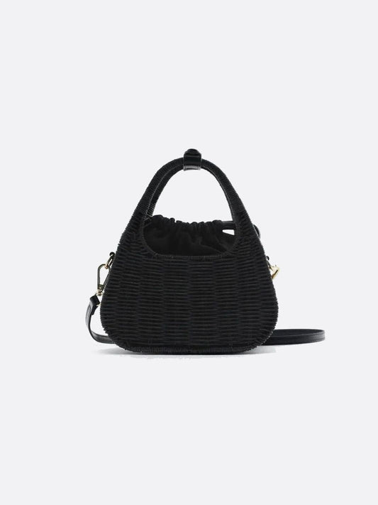 Black rattan bag